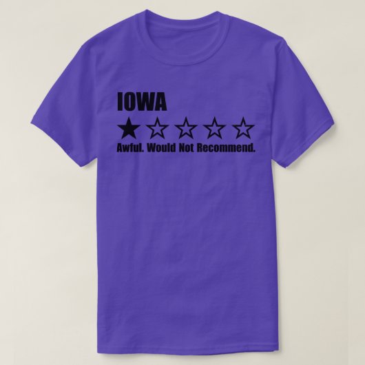 Iowa One Review TShirt (Design devant)