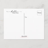 Iowa Pays Hello Carte postale (Dos)