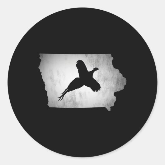Iowa Pheasant Hunting Ronde Sticker (Voorkant)