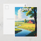 Iowa Red Barn Briefkaart (Voorkant / Achterkant)