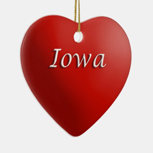 Iowa Red Heart Keepomwille Ornament (Rechts)