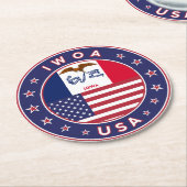 Iowa Ronde Kartonnen Onderzetter (Gebogen)