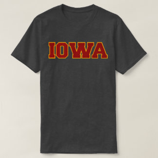 Iowa rood en goud t-shirt