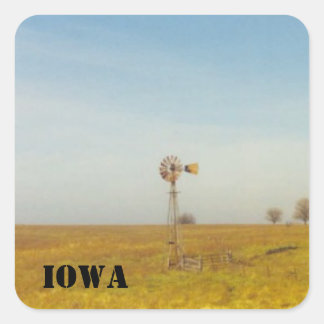iowa scènes vierkante sticker