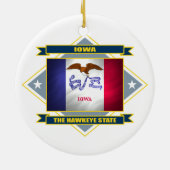 Iowa Seal Keramisch Ornament (Achterkant)