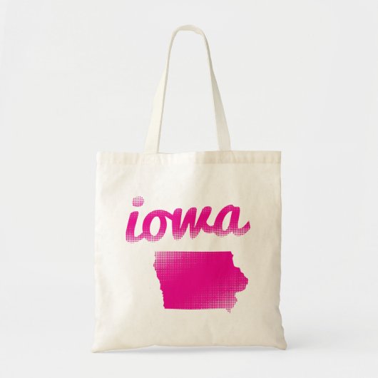 Iowa staat in roze tote bag (Voorkant)