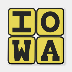 IOWA staat Iowan Hawkeye des Moines Cedar Rapids Magneet