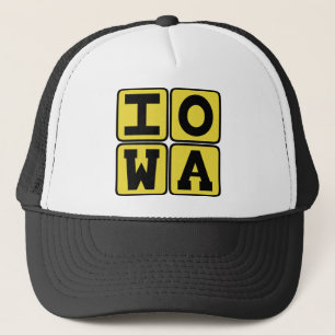 IOWA Staat Iowan Hawkeye Des Moines Cedar Rapids Trucker Pet