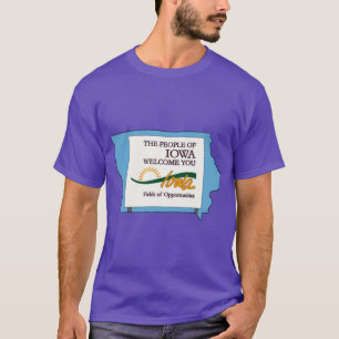 Iowa staat omtrek Oversized T-shirt