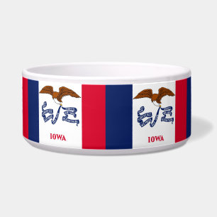 Iowa Staat Vlag Pet Bowl Voerbakje