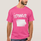 Iowa staat wit t-shirt (Voorkant)