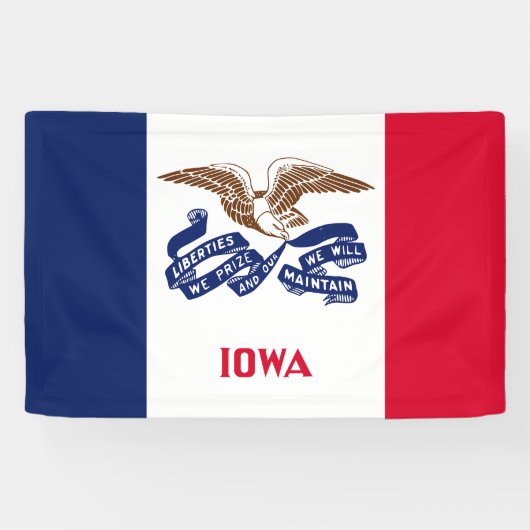 Iowa Staatsvlag Spandoek (Horizontaal)