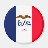 Iowa Staatsvlagontwerp Magneet (Voorkant)