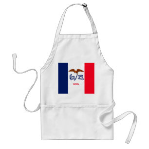 Iowa Staatsvlagontwerp Standaard Schort