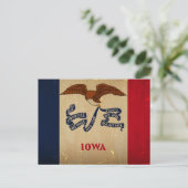 Iowa State Flag .png Briefkaart (Staand voorkant)