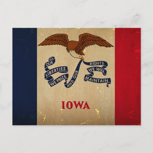 Iowa State Flag .png Briefkaart (Voorkant)