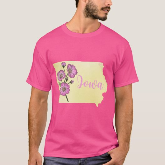 Iowa State Flower Wild Roses Oversized T-shirt (Voorkant)
