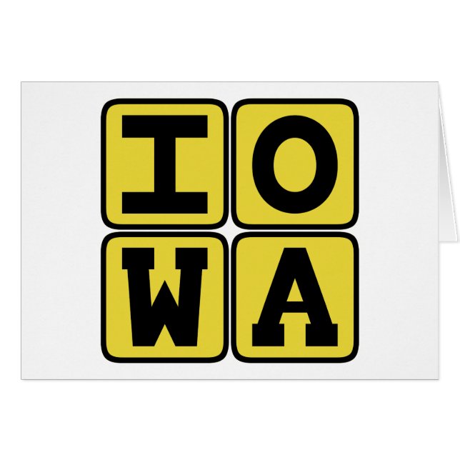 IOWA State Iowan Hawkeye Des Moines Cedar Rapids (Devant horizontal)