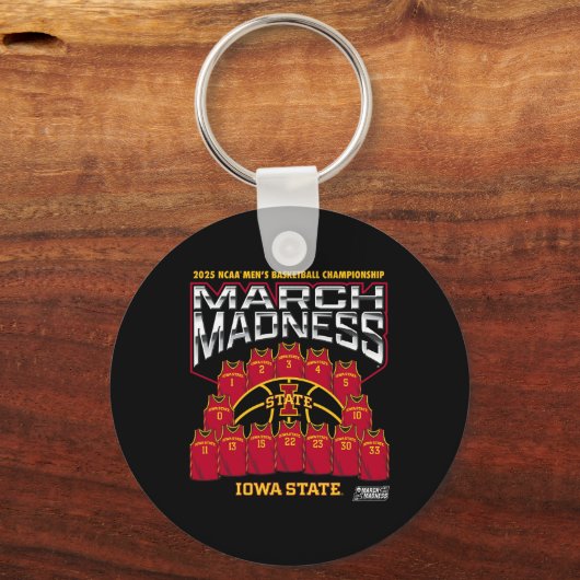 Iowa State March Madness 2025 Heren Sketll Nil Sleutelhanger (Voorkant)