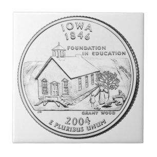 Iowa State Quarter Tegeltje