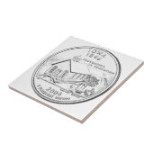 Iowa State Quarter Tegeltje (Zijkant)