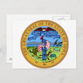 Iowa State Seal Briefkaart (Voorkant / Achterkant)