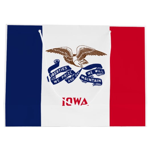 Iowa Statenvlag Groot Cadeauzakje (Achterkant)