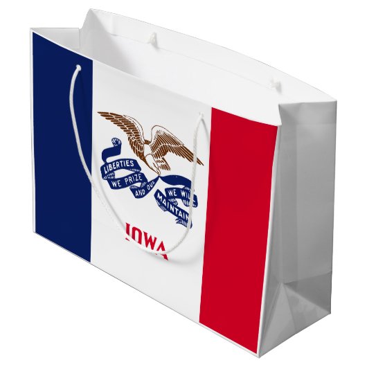 Iowa Statenvlag Groot Cadeauzakje (Achterkant Gekanteld)