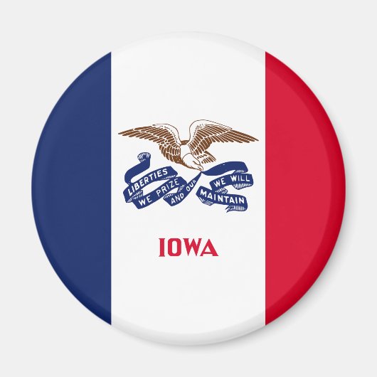 Iowa Statenvlag Magneet (Voorkant)