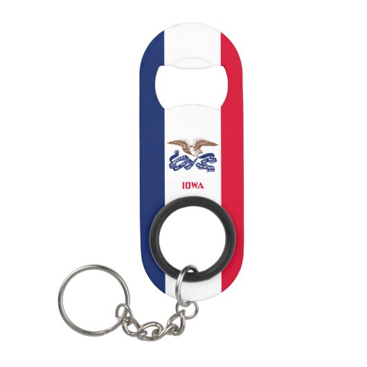 Iowa Statenvlag Mini Flessenopener (Voorkant)