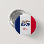 Iowa Statenvlag Ronde Button 3,2 Cm (Voorkant /achterkant)