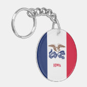 Iowa Statenvlag Sleutelhanger (Voorkant Links)