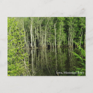Iowa sur la carte postale du Mississippi