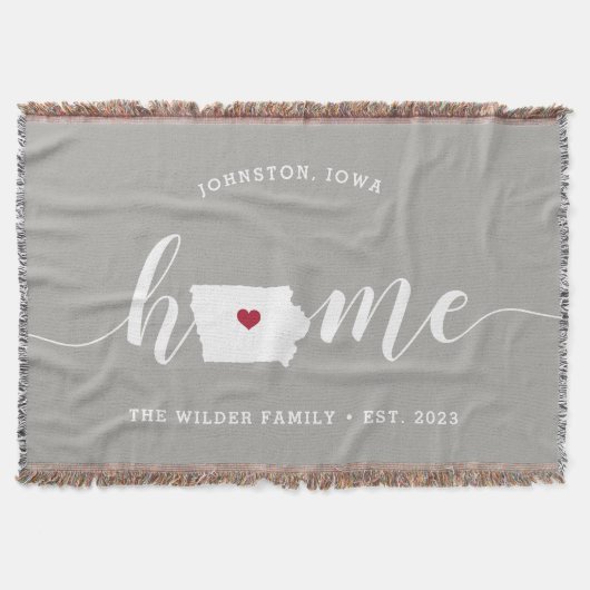 Iowa Thuisstaat Persoonlijk gemaakt Deken (Voorkant)