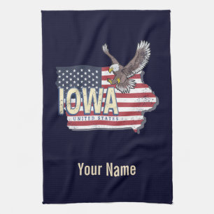 Iowa United States Retro State Map USA Theedoek