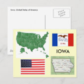 Iowa, Verenigde Staten Briefkaart (Voorkant / Achterkant)