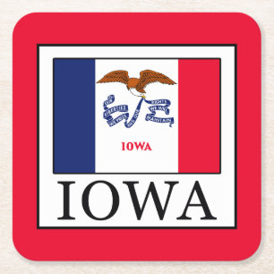 Iowa Vierkante Kartonnen Onderzetter