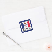 Iowa Vierkante Sticker (Envelop)