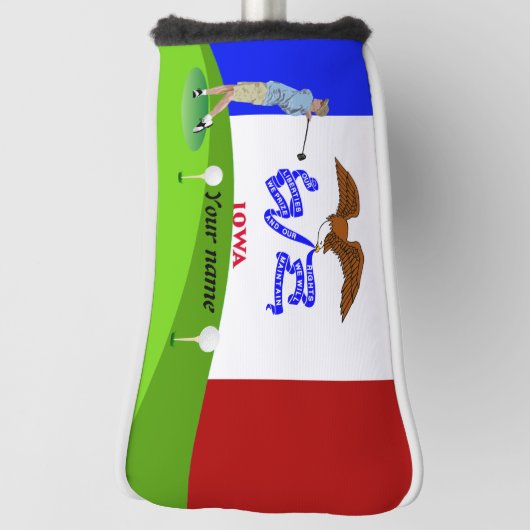 Iowa vlag golfheadcover (Draai 90)