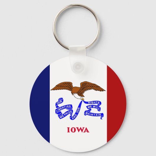 Iowa vlag sleutelhanger (Voorkant)