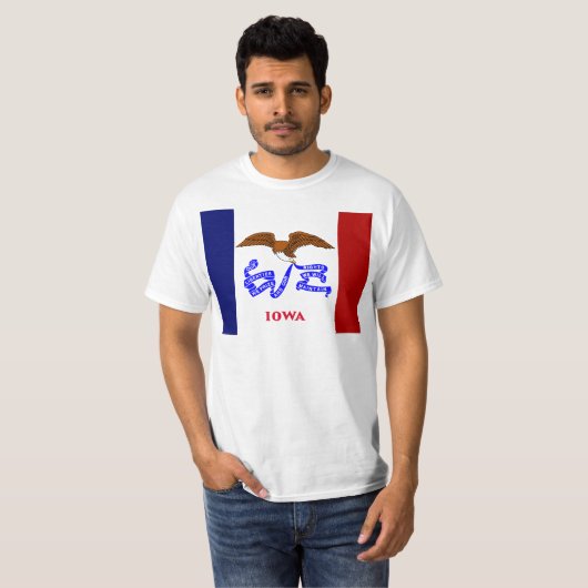 Iowa vlag t-shirt (Voorkant volledig)
