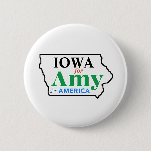 Iowa voor Amy Ronde Button 5,7 Cm (Voorkant)