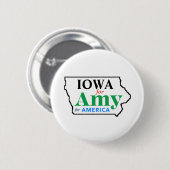 Iowa voor Amy Ronde Button 5,7 Cm (Voorkant /achterkant)