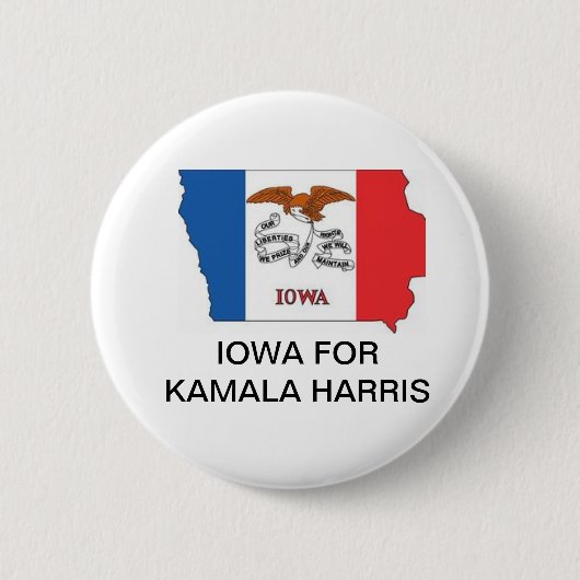 IOWA voor Kamala Harris President 2024 Button (Voorkant)