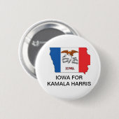 IOWA voor Kamala Harris President 2024 Button (Voorkant /achterkant)