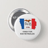 IOWA voor KIM REYNOLDS GOVERNOR Button (Voorkant /achterkant)