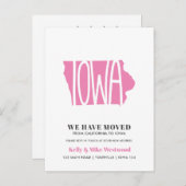IOWA We hebben New address New Home verplaatst Briefkaart (Voorkant / Achterkant)