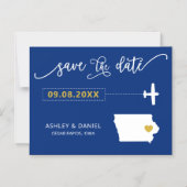 Iowa Wedding Enregistrer la Carte de Date, Carte (Recto)