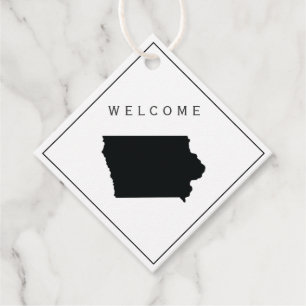 Iowa welkomsttas cadeau Label voor bruiloft weeken
