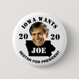 Iowa wil Joe Sestak President in 2020 Ronde Button 5,7 Cm
